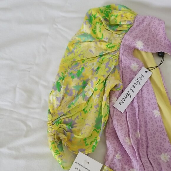 For Love and Lemons Dubois Mix Print Mini Dress - Picture 14 of 16